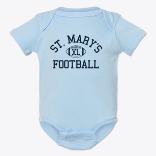 Saint Mary's Episcopal School Classic Football Baby Onesie