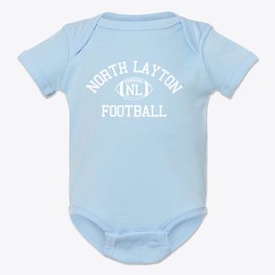 North Layton Junior High School Classic Football Baby Onesie