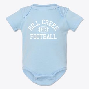 Hill Creek School Classic Football Baby Onesie