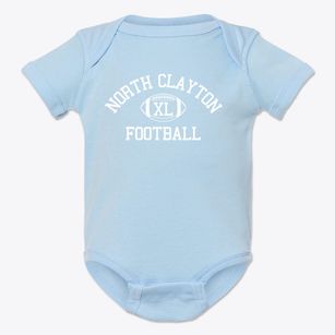 North Clayton High School Classic Football Baby Onesie
