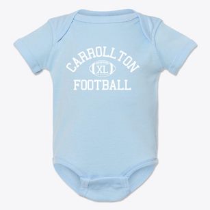 Carrollton High School Classic Football Baby Onesie