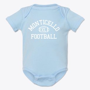 Monticello Christian Childrens Center Classic Football Baby Onesie