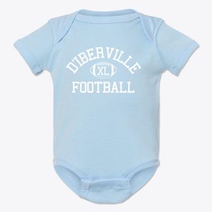 D'iberville High School Classic Football Baby Onesie