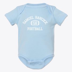 Samuel Hancock Christian School Classic Football Baby Onesie