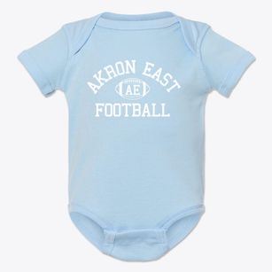 Akron East High School Classic Football Baby Onesie
