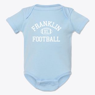 Franklin Montessori School Classic Football Baby Onesie