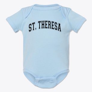 St Theresa Parish Varsity Arch Baby Onesie