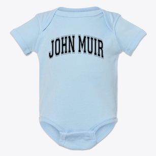 John Muir Elementary School Varsity Arch Baby Onesie