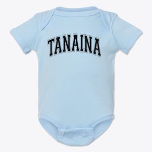 Tanaina Elementary School Varsity Arch Baby Onesie