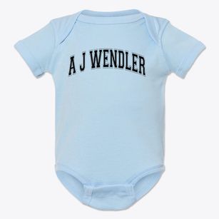 A J Wendler Middle School Varsity Arch Baby Onesie