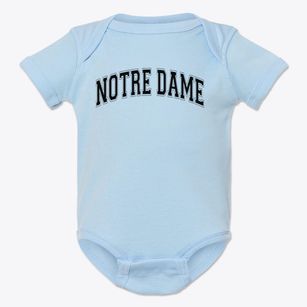 Notre Dame Elementary School Varsity Arch Baby Onesie