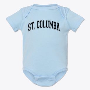St. Columba Parish In Paxton Varsity Arch Baby Onesie