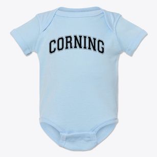 Corning-painted Post High School Varsity Arch Baby Onesie