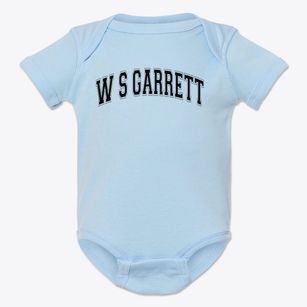 W S Garrett Elementary School Varsity Arch Baby Onesie
