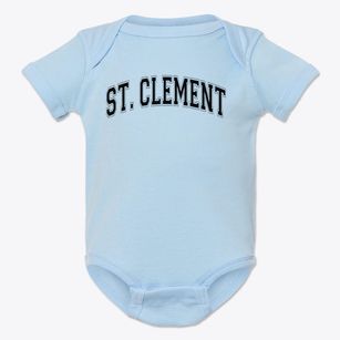 Saint Clement School Varsity Arch Baby Onesie