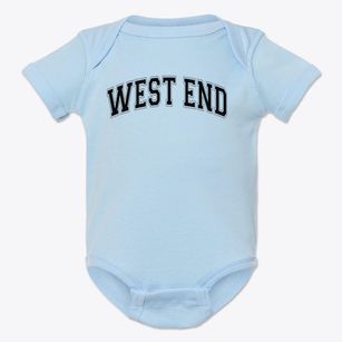West End Middle School Varsity Arch Baby Onesie