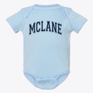 Mclane Elementary School Varsity Arch Baby Onesie