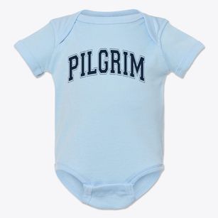 Pilgrim Lutheran School Varsity Arch Baby Onesie