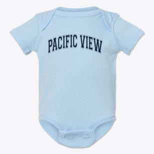 Pacific View Community Day School Varsity Arch Baby Onesie