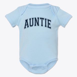 Auntie Mary Nicoli Elementary School Varsity Arch Baby Onesie