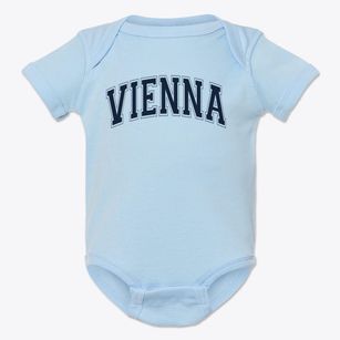 Vienna Pre Kindergarten School Varsity Arch Baby Onesie