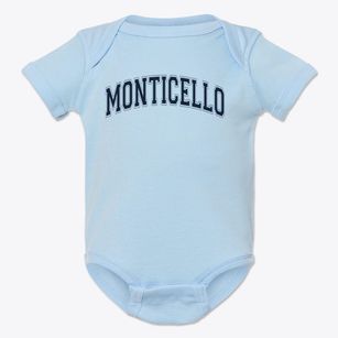 Monticello Christian Childrens Center Varsity Arch Baby Onesie