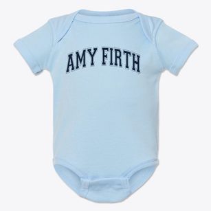 Amy Firth School Varsity Arch Baby Onesie