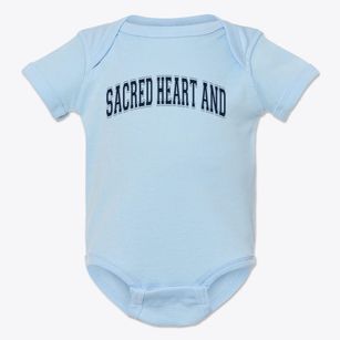 Sacred Heart Elementary And High School Varsity Arch Baby Onesie