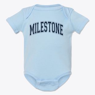 Milestone Christian Academy Varsity Arch Baby Onesie