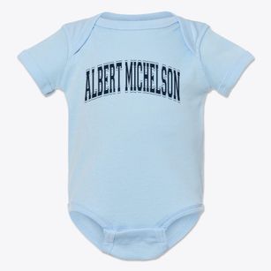 Albert Michelson Elementary School Varsity Arch Baby Onesie