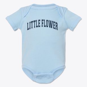 Little Flower School Varsity Arch Baby Onesie