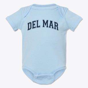 Del Mar Elementary School Varsity Arch Baby Onesie