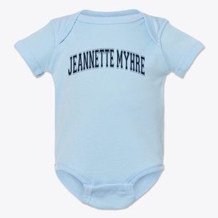 Jeannette Myhre Elementary School Varsity Arch Baby Onesie