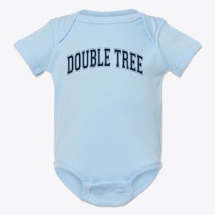 Double Tree Elementary School Varsity Arch Baby Onesie