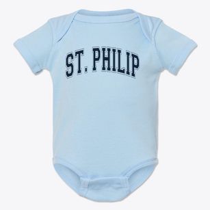 St Philip Of Jesus Church Varsity Arch Baby Onesie