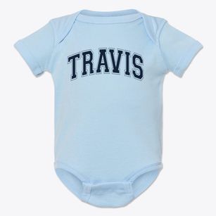 Travis Elementary School Varsity Arch Baby Onesie
