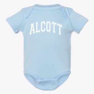 Alcott Elementary School Varsity Arch Baby Onesie