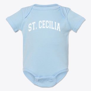 Saint Cecilia Elementary School Varsity Arch Baby Onesie