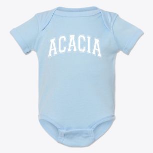 Acacia Elementary School Varsity Arch Baby Onesie
