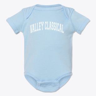 Valley Classical Christian School Varsity Arch Baby Onesie