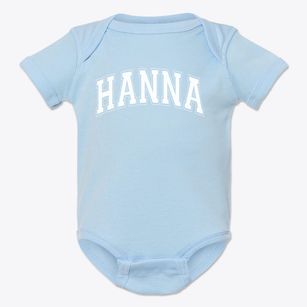 Hanna Sacks Girls High School Varsity Arch Baby Onesie
