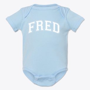 Fred Ehman Center Varsity Arch Baby Onesie