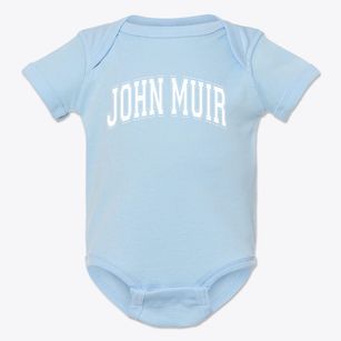 John Muir Elementary School Varsity Arch Baby Onesie