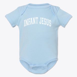 Infant Jesus Parish Varsity Arch Baby Onesie