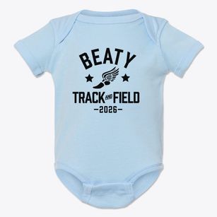 Beaty Early Childhood School Track and Field Baby Onesie