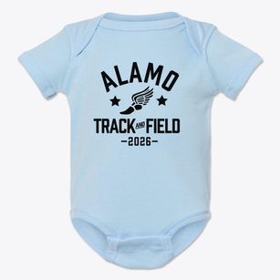 Alamo Elementary School Track and Field Baby Onesie