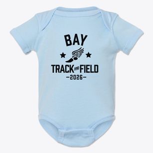 Bay Elementary School Track and Field Baby Onesie