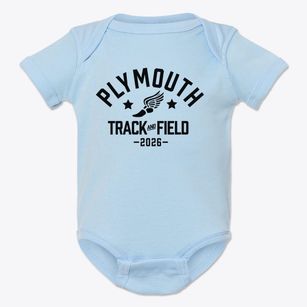 Plymouth Elementary School Track and Field Baby Onesie