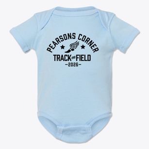 Pearsons Corner Elementary School Track and Field Baby Onesie