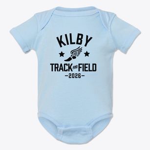 Kilby Elementary School Track and Field Baby Onesie